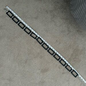 Black Rectangle Chain Belt